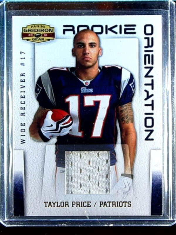 2010 Gridiron Gear Taylor Price /299 JSY #20 Patriots Rookie Orientation