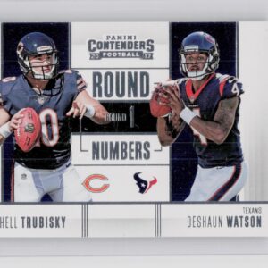 2017 Contenders Mitchell Trubisky / Deshaun Watson #RN-1 Texans Round Numbers