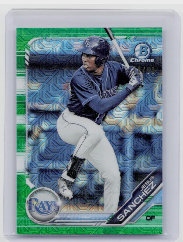 2019 Bowman Jesus Sanchez /99 #BCP-135 Rays Prospects Mojo Refractors Green