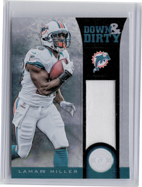2012 Panini Totally Certified Lamar Miller #19 Dolphins Down and Dirty Materials