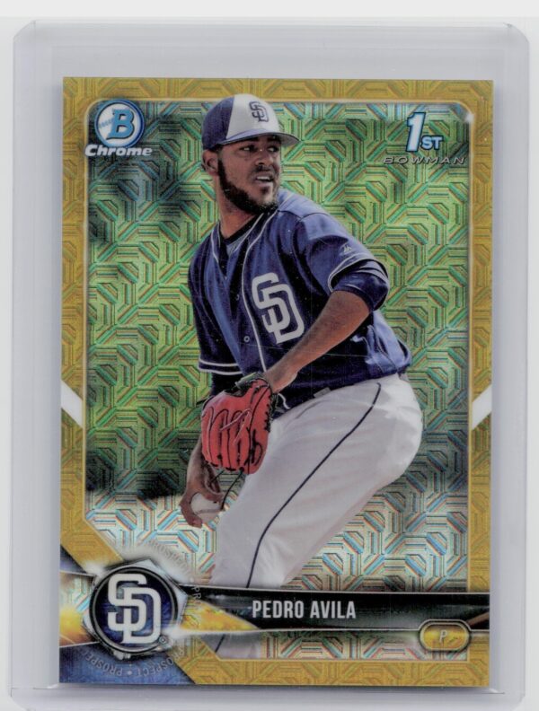 2018 Bowman Pedro Avila SN50 #BCP40 Padres Chrome Prospects Mojo Refractor Gold