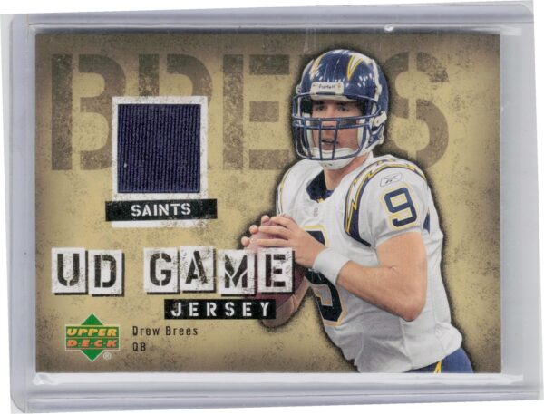 2006 Upper Deck Drew Brees MEM #GJ-DB Saints UD Game Jerseys