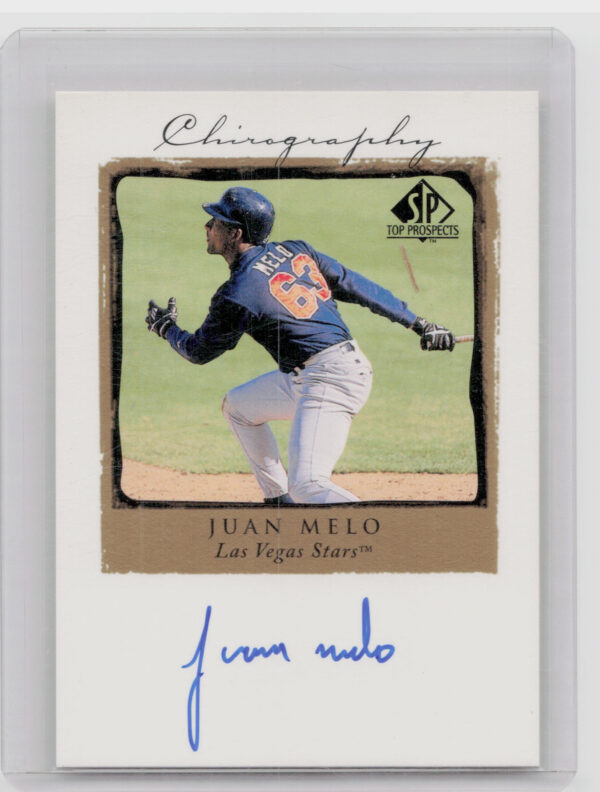 1999 SP Top Prospects Juan Melo AU #JM Stars Chirography