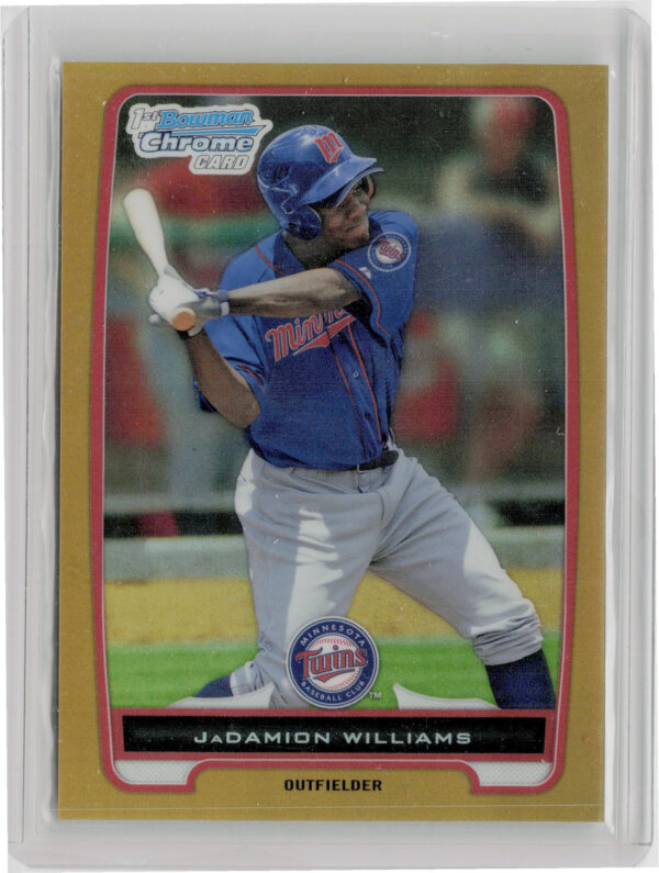 2012 Bowman Chrome JaDamion Williams SN50 #BCP148 Twins Prospects Gold Refractor