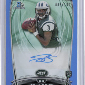 2014 Bowman Chrome Tajh Boyd AU SN199 #RCRA-TBO Jets Rookie Autographs Blue Refr