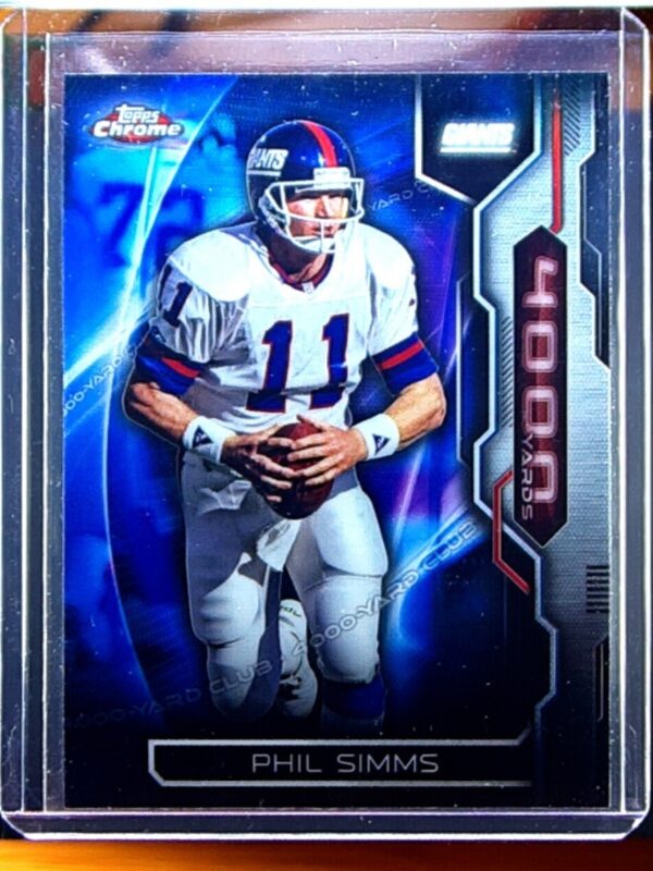 2015 Topps Chrome Phil Simms #AT4K-PS Giants All Time 4000 Yard Club