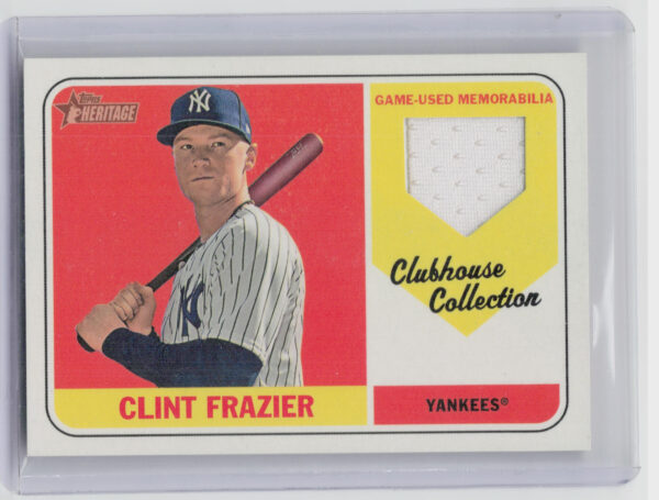 2018 Topps Heritage Clint Frazier MEM #CCR-CF Yankees Clubhouse Collection Relic