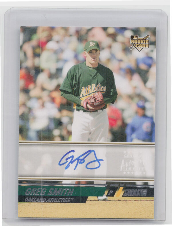 2008 Stadium Club Greg Smith AU RC #170 Athletics