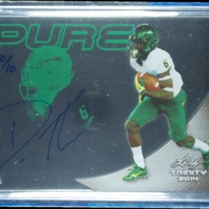 2014 Leaf Trinity De'Anthony Thomas AU SN10 #PDAT Ducks Pure Autographs Green